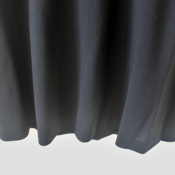 DKNY Vintage 90's 100% Wool Black Professional Flowy Midi Skirt 4 - Picture 3 of 7